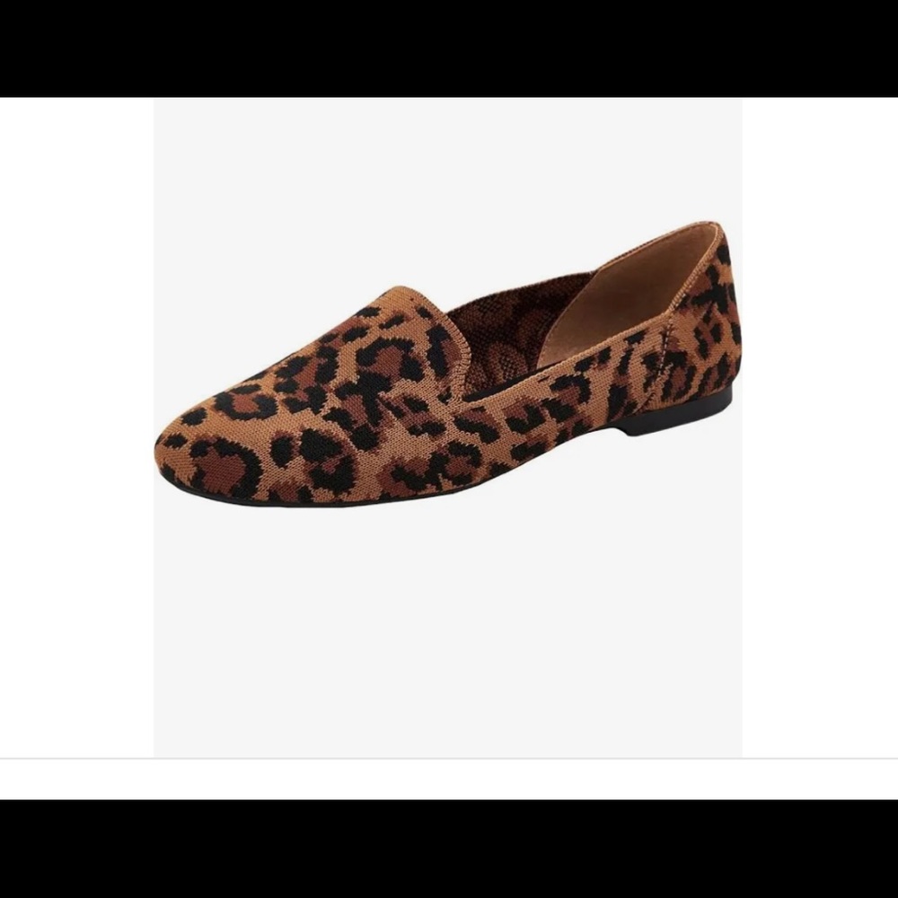 Alfani leopard print knit loafers